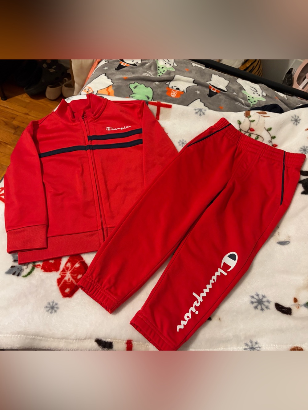 Champion Red Kids' Track Jacket and Joggers Set